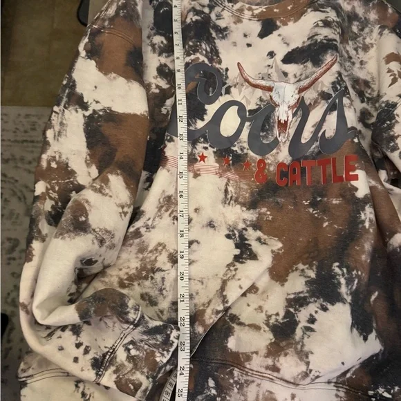 Coors & Cattle Brown and Cream Sweatshirt - Picture 3 of 5